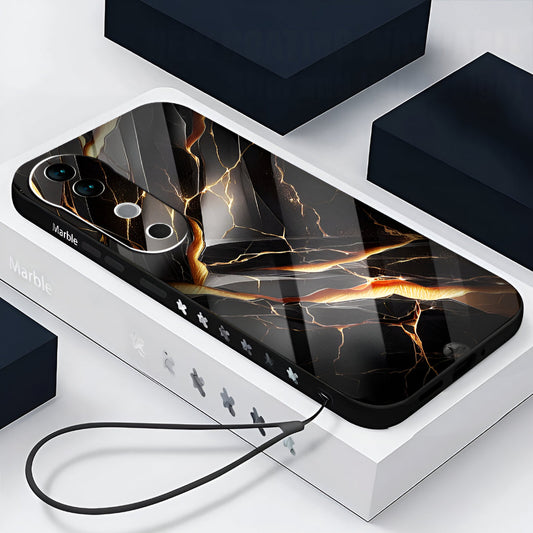 Vivo V40 Pro 5G Premium Acrylic Shockproof Glass Back Case (Galaxy)